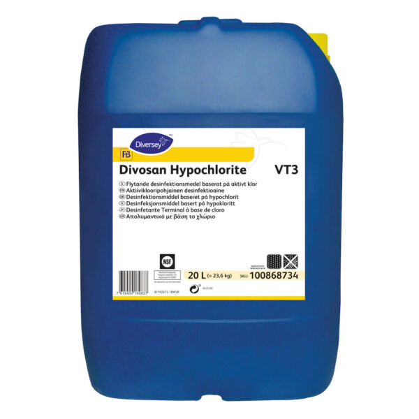 Divosan Hypochlorite VT3 20L - Aktiiviklooripohjainen desinfektioaine