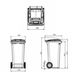 Biojäteastia 120L Ruskea