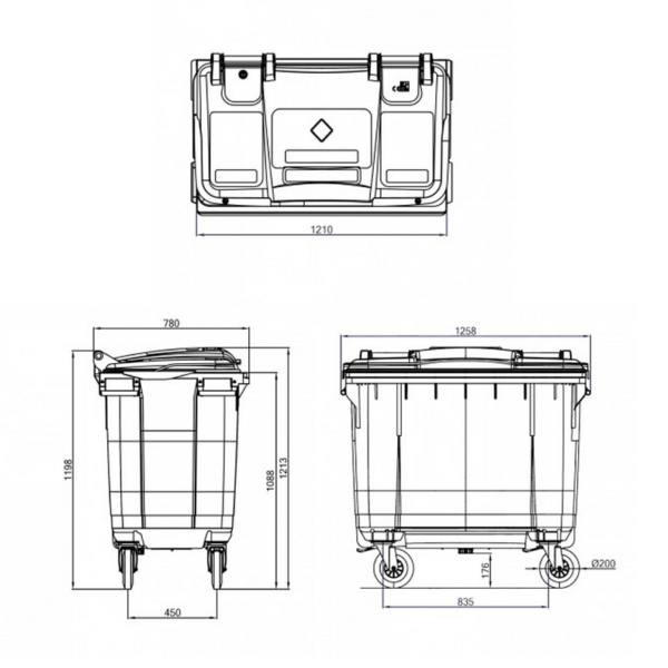 Jäteastia 660L