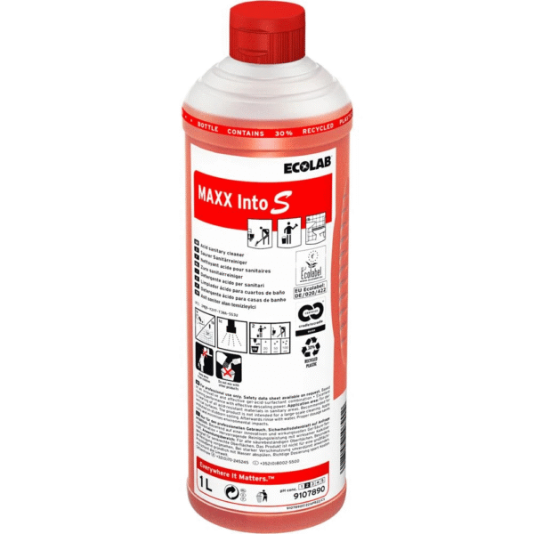Ecolab Maxx Into S saniteettitilojen puhdistusaine 1l