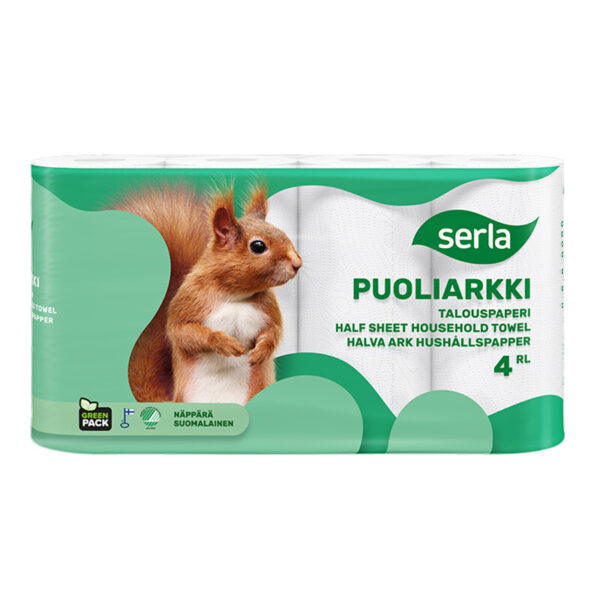 Serla puoliarkki talouspaperi valkoinen