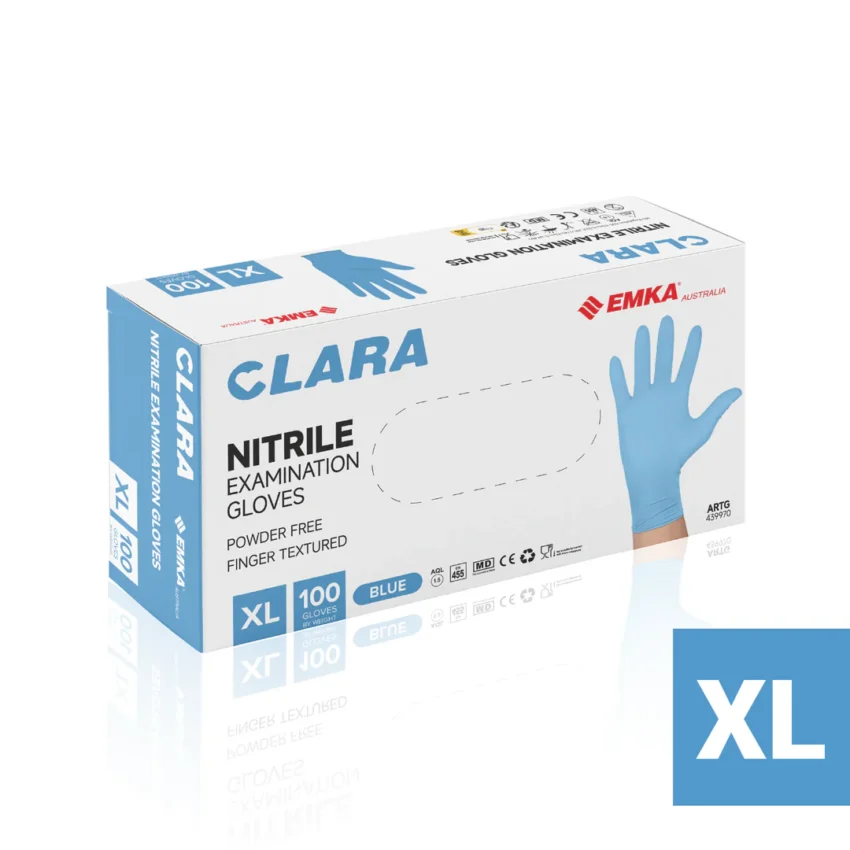 Kertakäyttöiset nitriilikäsineet Clara XL sininen